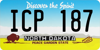 ND license plate ICP187