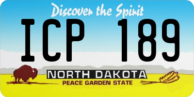 ND license plate ICP189