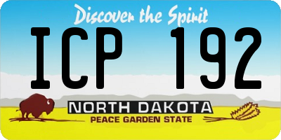 ND license plate ICP192