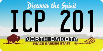 ND license plate ICP201