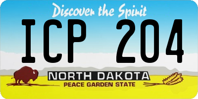 ND license plate ICP204
