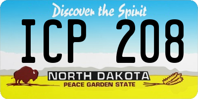 ND license plate ICP208