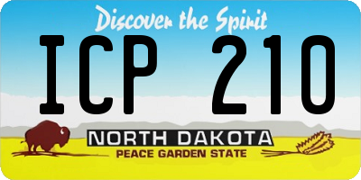 ND license plate ICP210