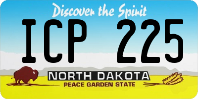 ND license plate ICP225
