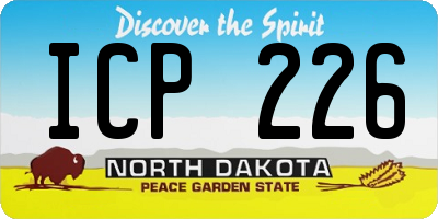 ND license plate ICP226