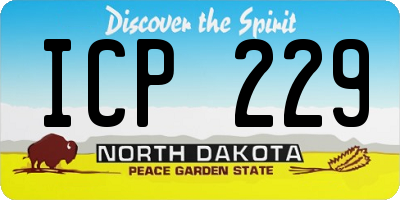 ND license plate ICP229