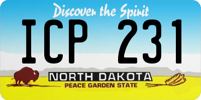 ND license plate ICP231