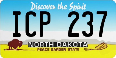 ND license plate ICP237