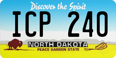 ND license plate ICP240