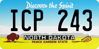 ND license plate ICP243