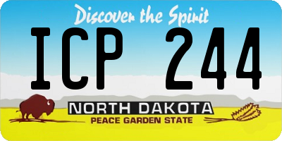 ND license plate ICP244