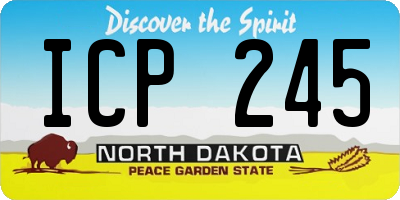 ND license plate ICP245