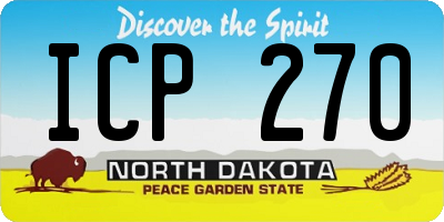 ND license plate ICP270