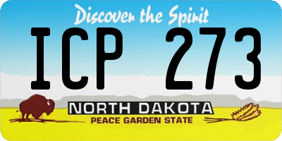 ND license plate ICP273