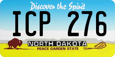 ND license plate ICP276