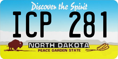 ND license plate ICP281