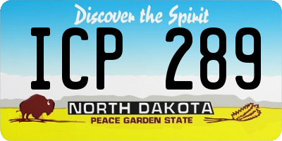 ND license plate ICP289