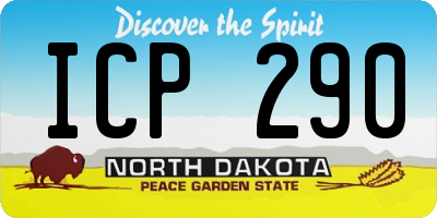 ND license plate ICP290