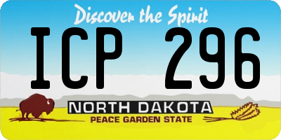 ND license plate ICP296