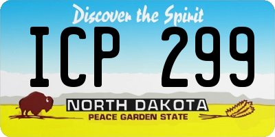 ND license plate ICP299
