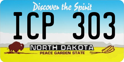 ND license plate ICP303