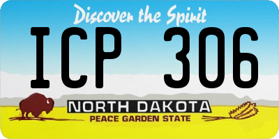 ND license plate ICP306