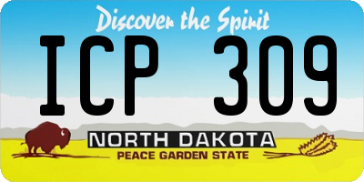 ND license plate ICP309