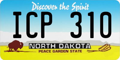 ND license plate ICP310
