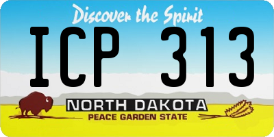 ND license plate ICP313