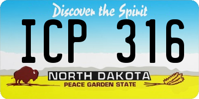 ND license plate ICP316