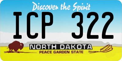 ND license plate ICP322