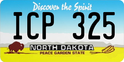 ND license plate ICP325