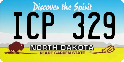 ND license plate ICP329