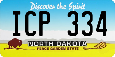 ND license plate ICP334