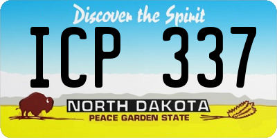 ND license plate ICP337