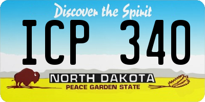ND license plate ICP340