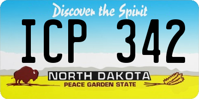 ND license plate ICP342