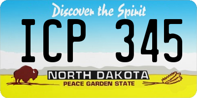 ND license plate ICP345