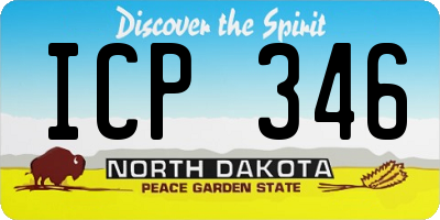 ND license plate ICP346