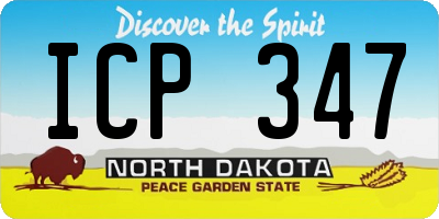 ND license plate ICP347
