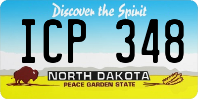 ND license plate ICP348
