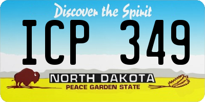 ND license plate ICP349