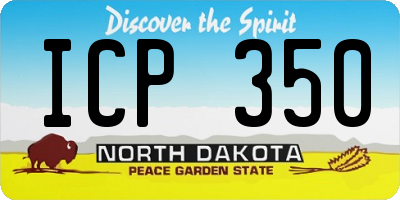ND license plate ICP350