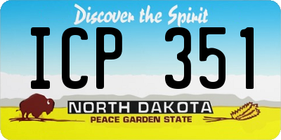 ND license plate ICP351