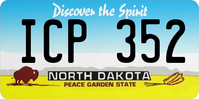 ND license plate ICP352