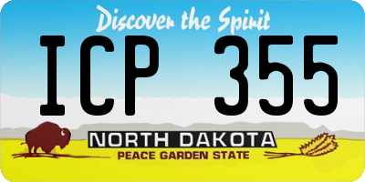 ND license plate ICP355