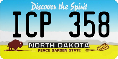 ND license plate ICP358