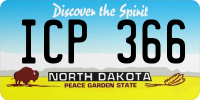 ND license plate ICP366
