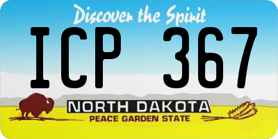 ND license plate ICP367