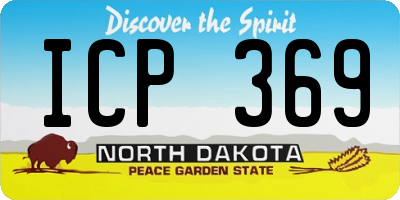 ND license plate ICP369